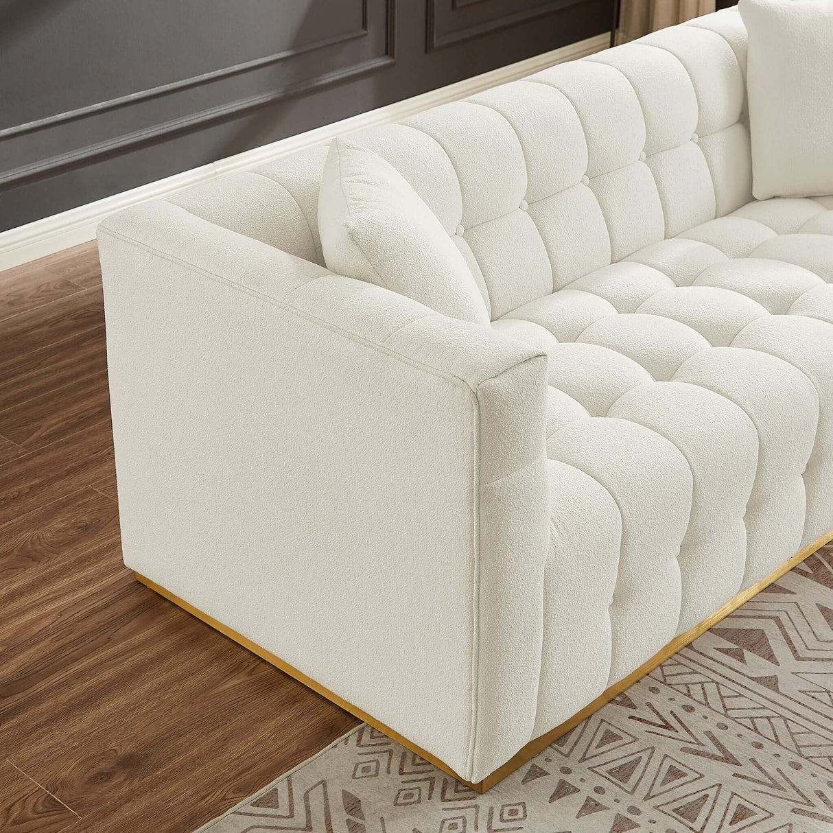 Eleanor - Sofa - Beige / Gold / Ivory / Ivory White