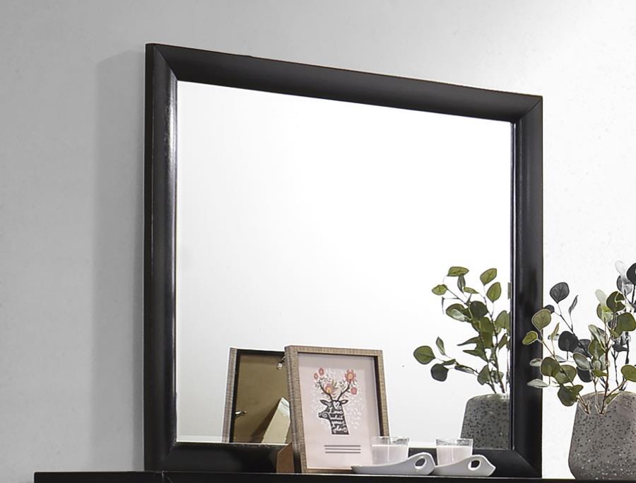 Briana - Dresser Mirror - Black by CoasterEssence | Bel Furniture