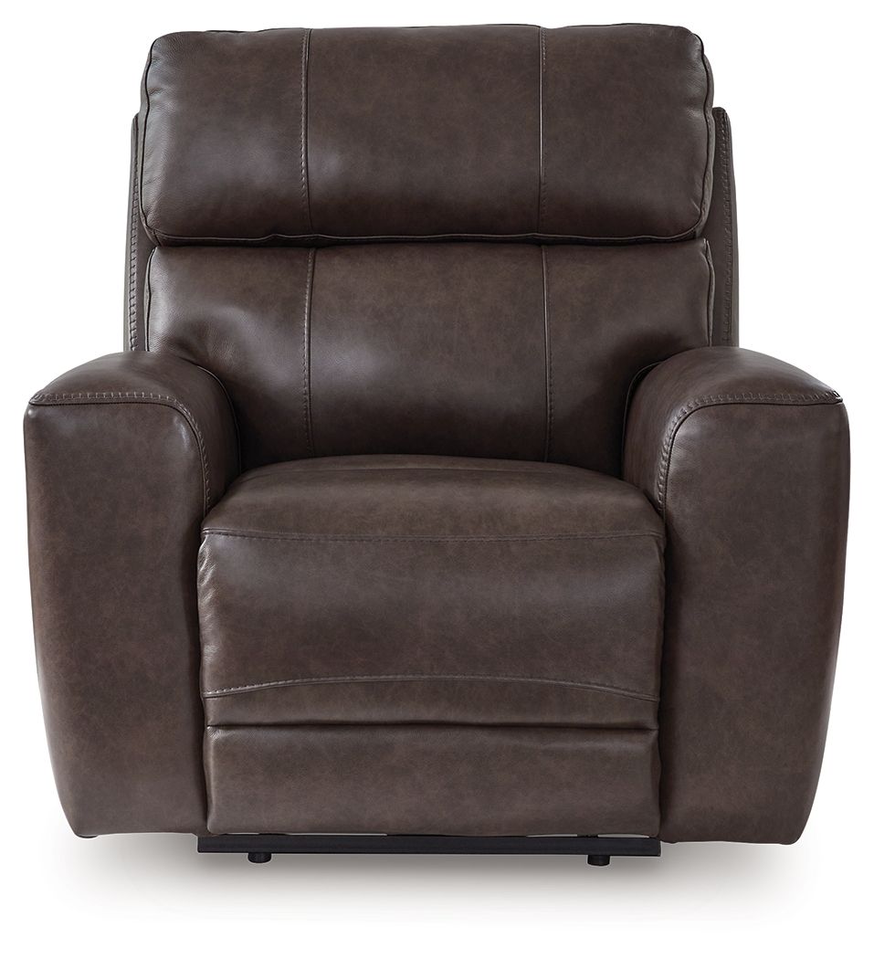 Crossplex - Smoke - Power Recliner / Adjustable Headrest by Signature Design by Ashley® | Bel Furniture