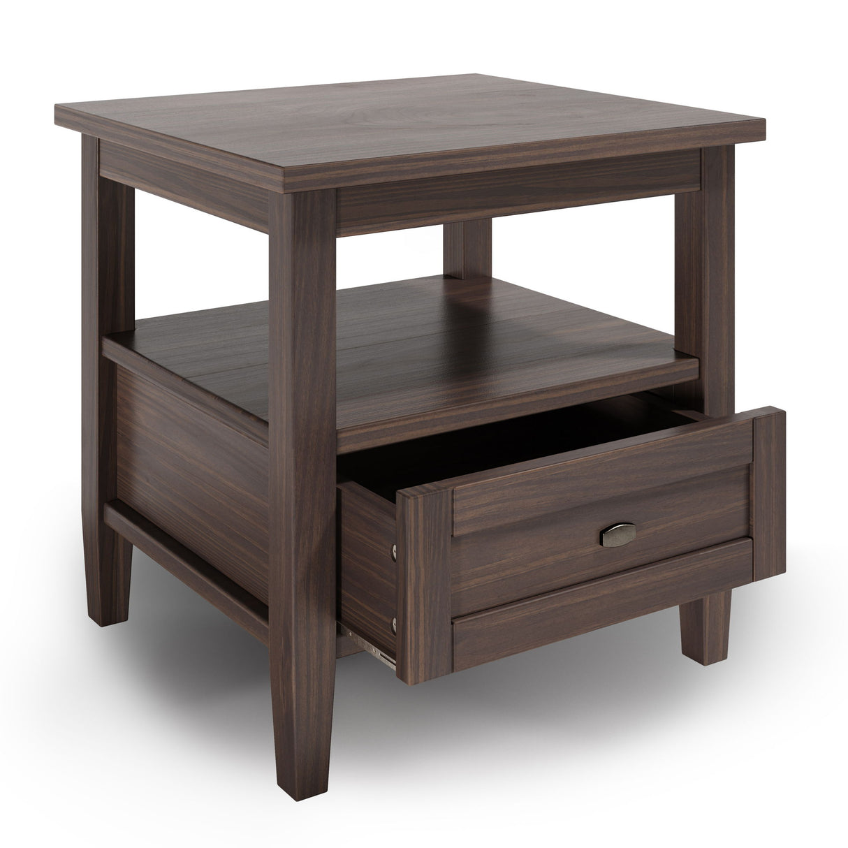 Warm Shaker - End Table - Warm Walnut Brown by Simpli-Home | Bel Furniture