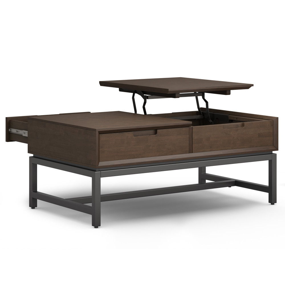 Banting - Lift Top Coffee Table - Walnut Brown by Simpli-Home | Bel Furniture