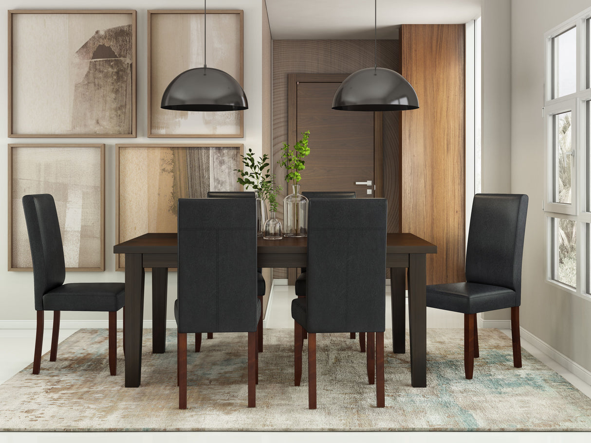 Acadian - Parson Dining Chair (Set of 2) - Distressed Black by Simpli-Home | Bel Furniture