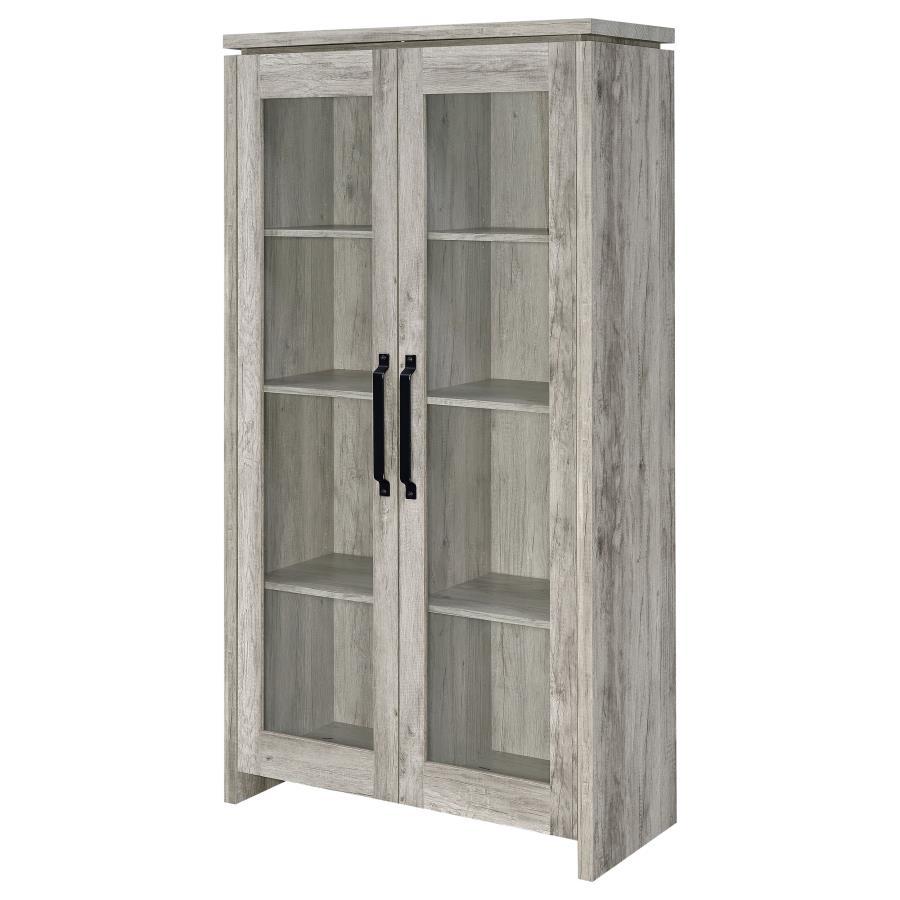 Alejo - 2 Door Engineered Wood Tall Cabinet - Gray Driftwood by CoasterEssence | Bel Furniture