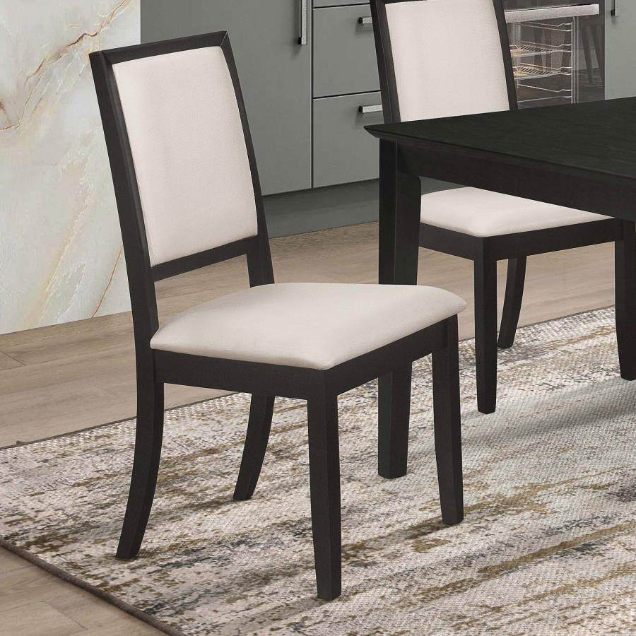 Louise - Upholstered Wood Dining Side Chairs (Set of 2) - Black by CoasterEveryday | Bel Furniture