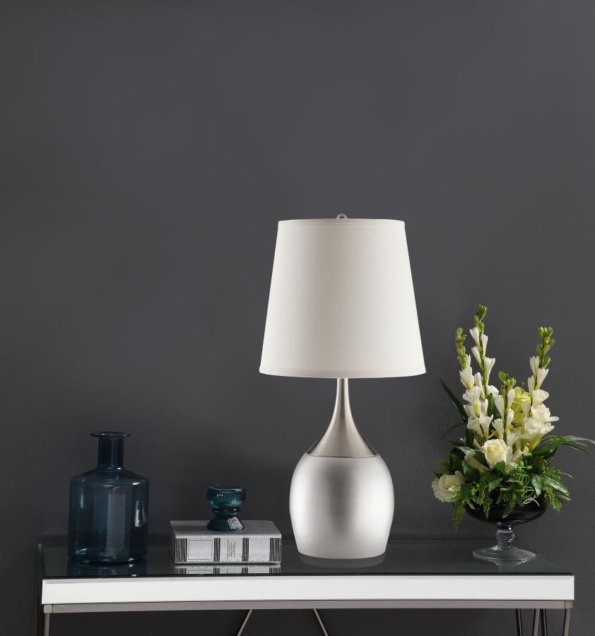 Tenya - Empire Shade Urn Table Lamp (Set of 2) - Silver