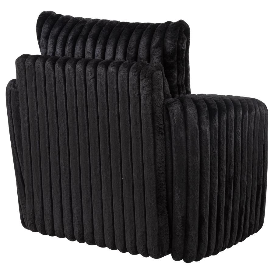 Sarco - Corduroy Upholstered Swivel Accent Arm Chair