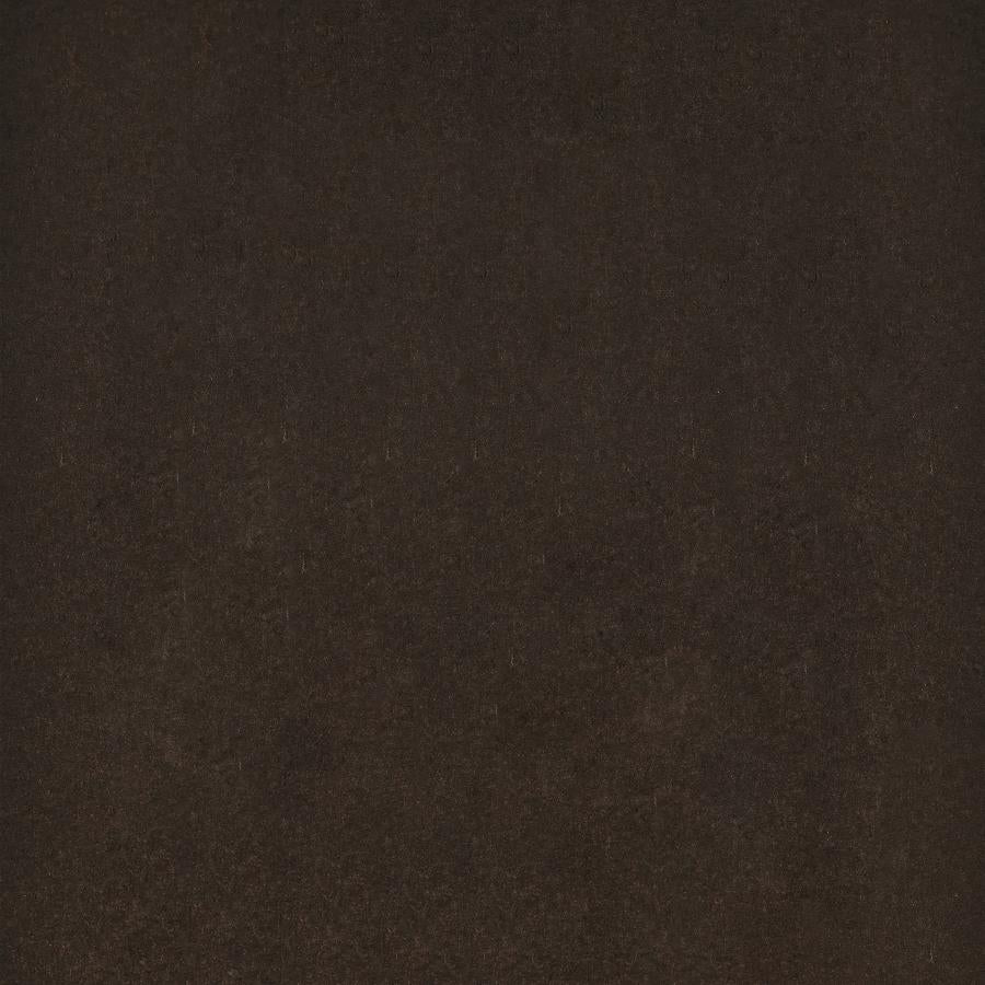 Edgar - Round Glass Top Accent Side Table - Cappuccino