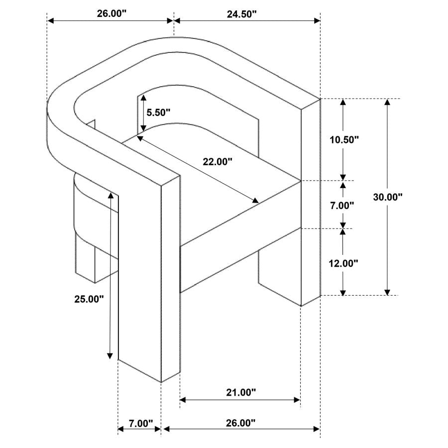 Petra - Boucle Upholstered Accent Side Chair