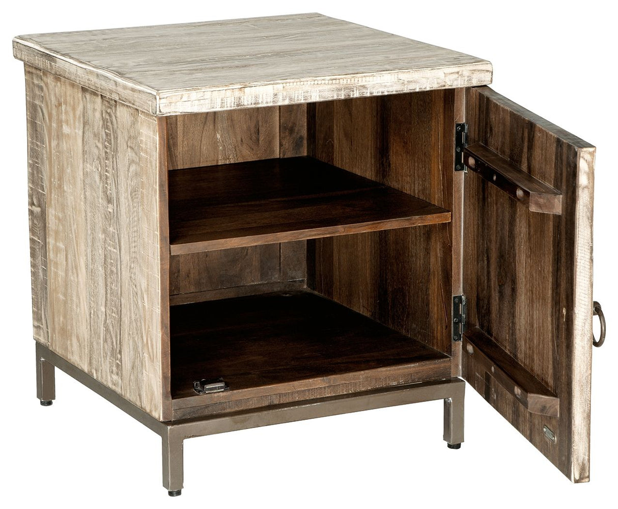 Laddford - Whitewash - Accent Cabinet - Shelf by Signature Design by Ashley® | Bel Furniture