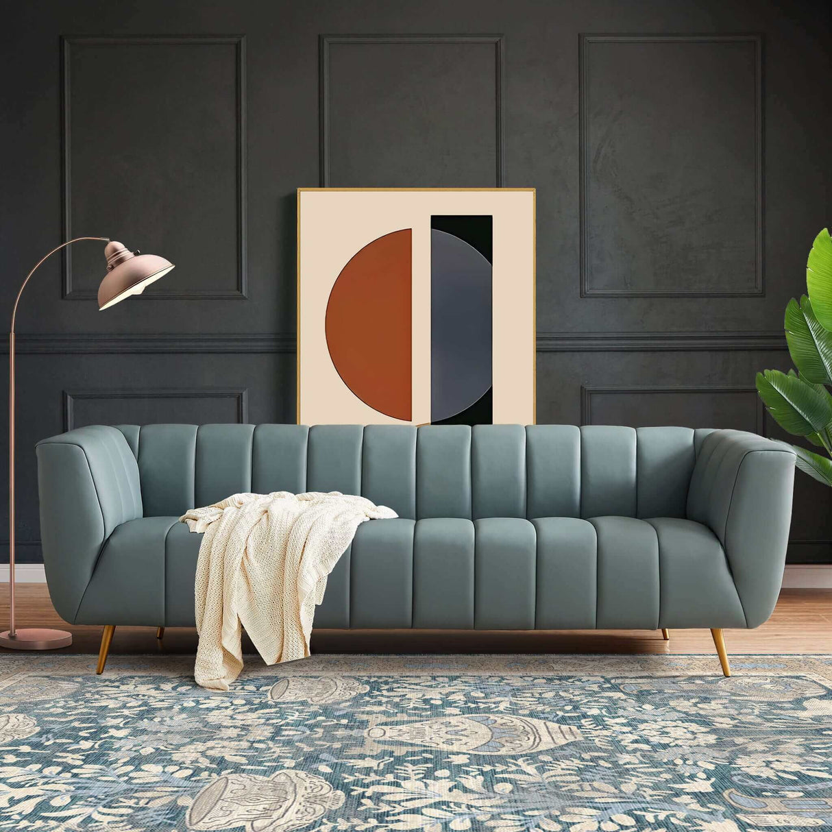 Lamattina - Modern Design Channel Tufted Sofa