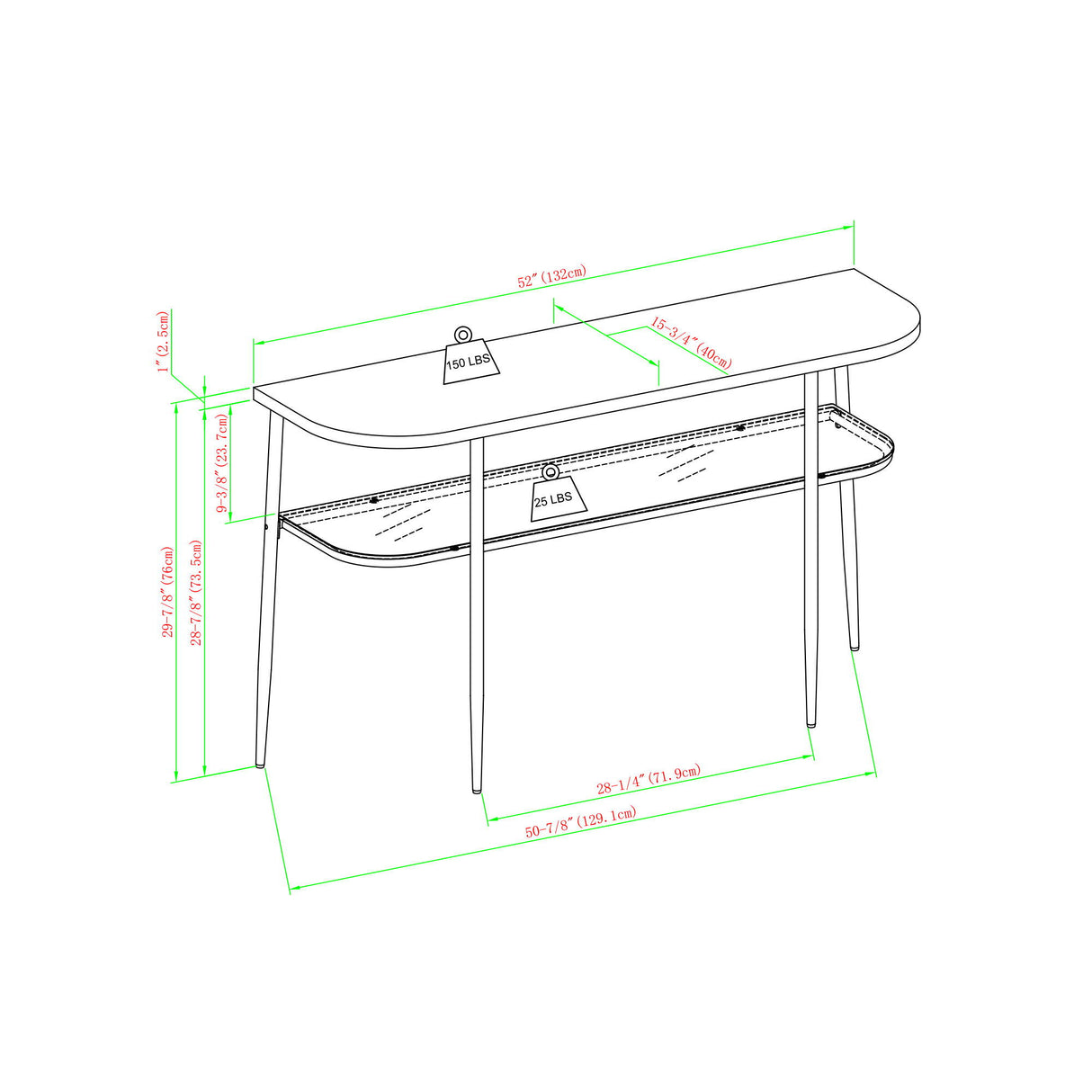 Modern Minimal Curved Faux Marble Entry Table - Gray / Gold by Walker Edison | Bel Furniture