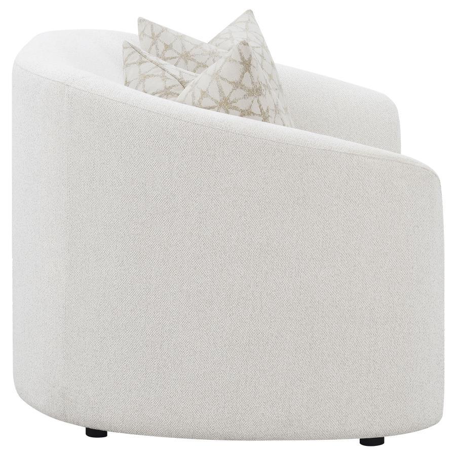 Rainn - Boucle Upholstered Sloped Arm Loveseat - Latte by CoasterEssence | Bel Furniture