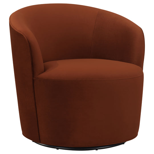 Joyce Upholstered Barrel Back Swivel Chair