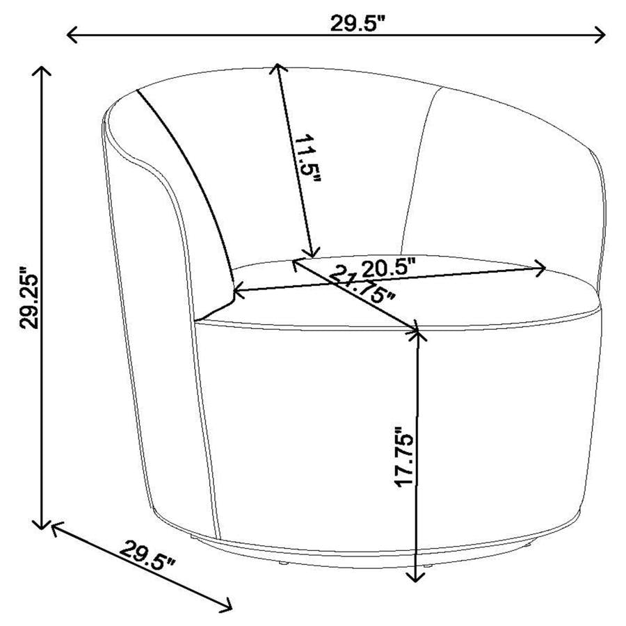 Joyce Upholstered Barrel Back Swivel Chair