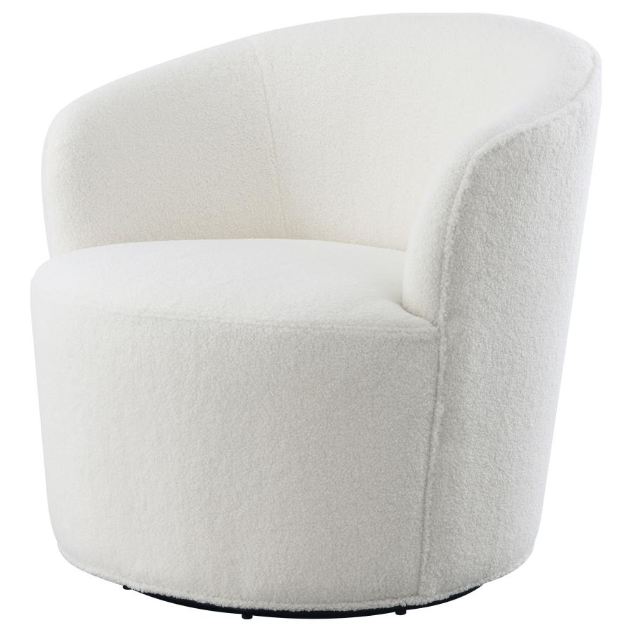 Joyce Upholstered Barrel Back Swivel Chair