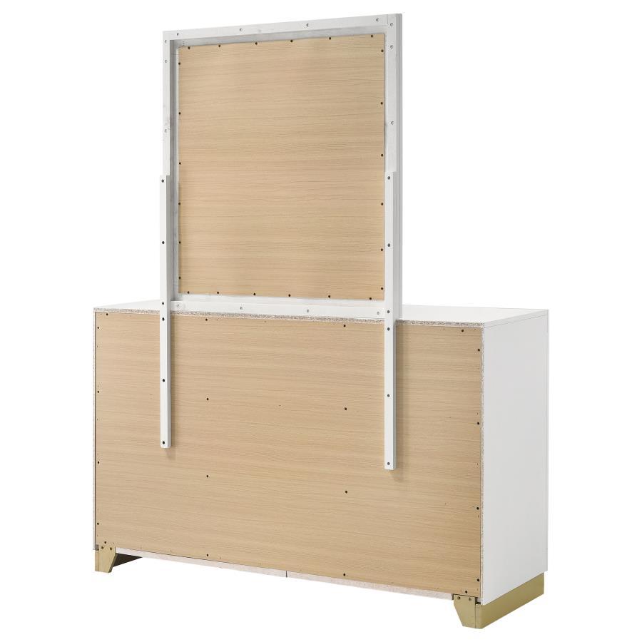 Caraway - 6-Drawer Bedroom Dresser With Mirror by Coaster Fine Furniture | Bel Furniture