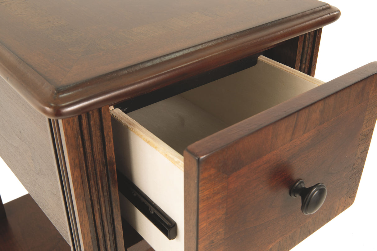 Breegin - Brown - Chair Side End Table - Removable Tray by Signature Design by Ashley® | Bel Furniture