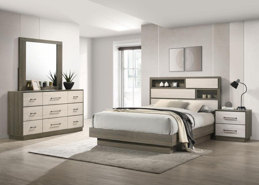Fenwick - Upholstered Bedroom Set Dark Gray by Coaster Fine Furniture | Bel Furniture