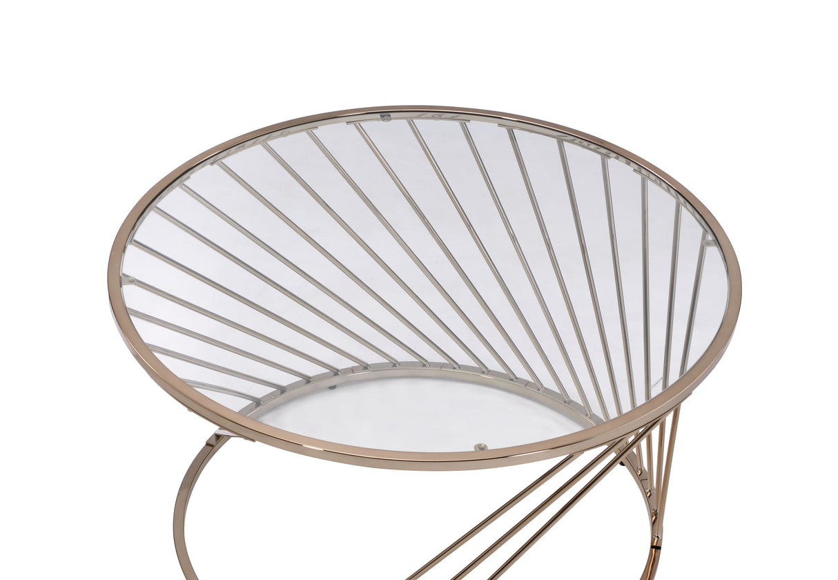 Bluelipe - Clear Glass Top With Coffee Table - Champagne by Urban Nest | Bel Furniture