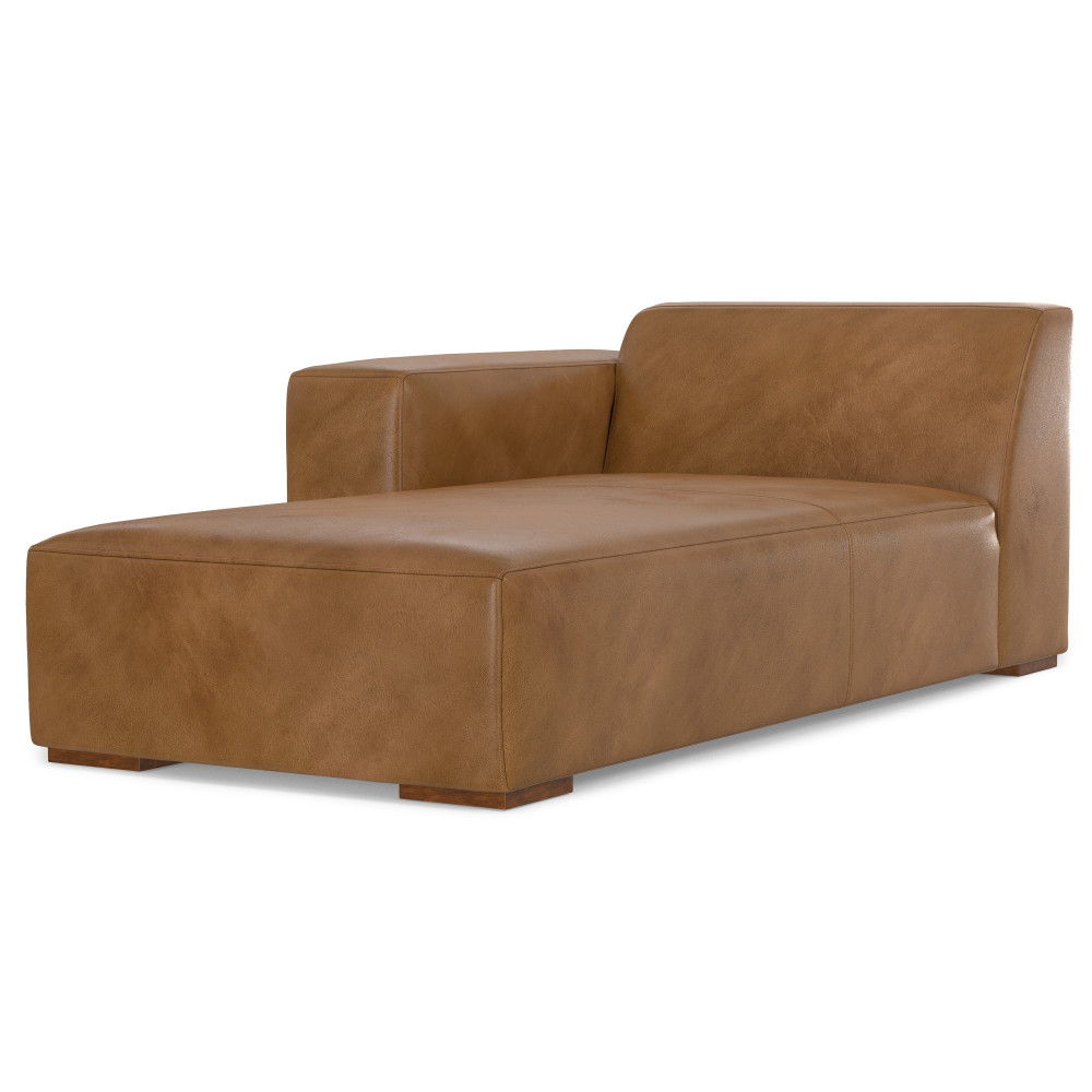 Rex - Left Chaise Sofa Module - Brown by Simpli-Home | Bel Furniture
