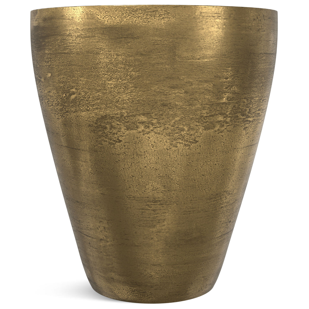 Cavan - Cast Aluminum Side Table - Antique Brass by Simpli-Home | Bel Furniture