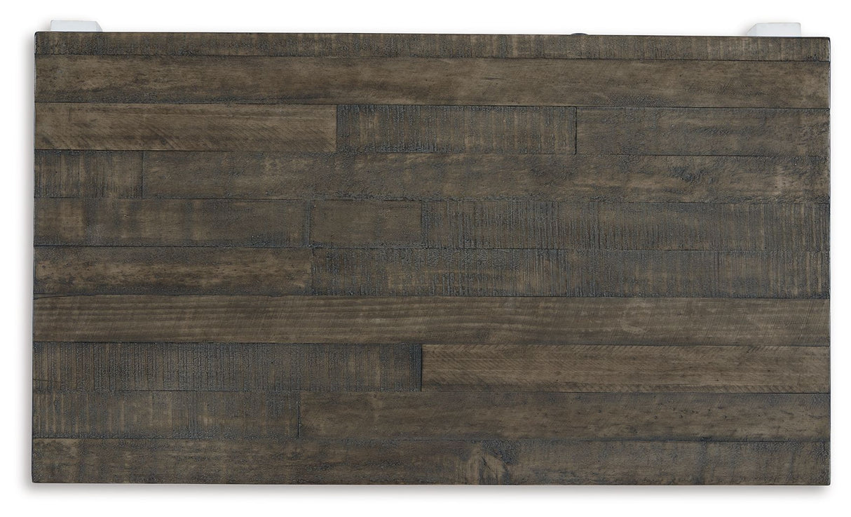 Havalance - Lift Top Cocktail Table with Storage Drawers - White / Gray