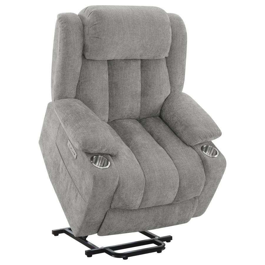 Houston - Upholstered Power Lift Recliner Chair by CoasterEveryday | Bel Furniture