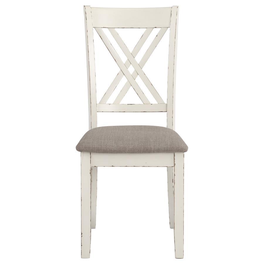 Fortress - 7 Piece Rectangular Dining Set - Vintage Vanilla by CoasterEveryday | Bel Furniture