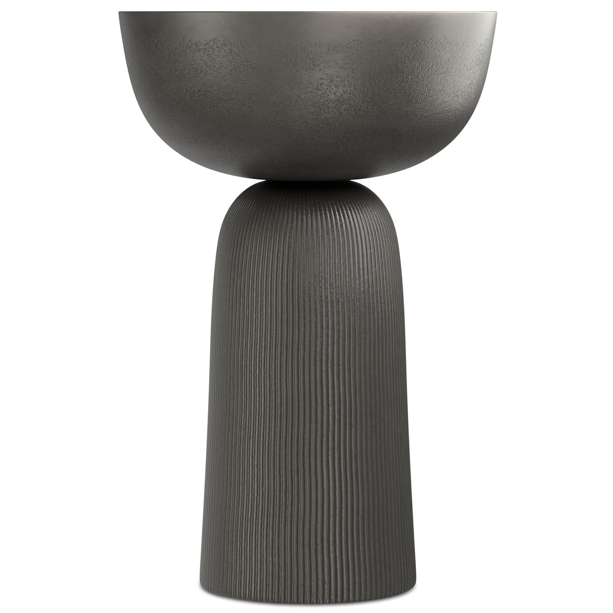 Hughes - Cast Aluminum Side Table - Black by Simpli-Home | Bel Furniture