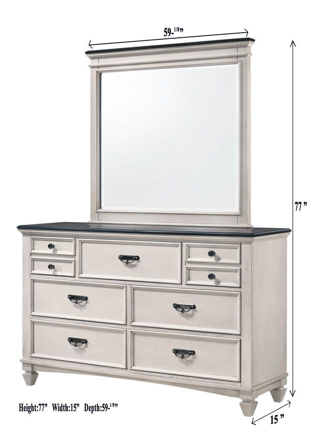 Sawyer - Dresser, Mirror by Crown Mark | Bel Furniture