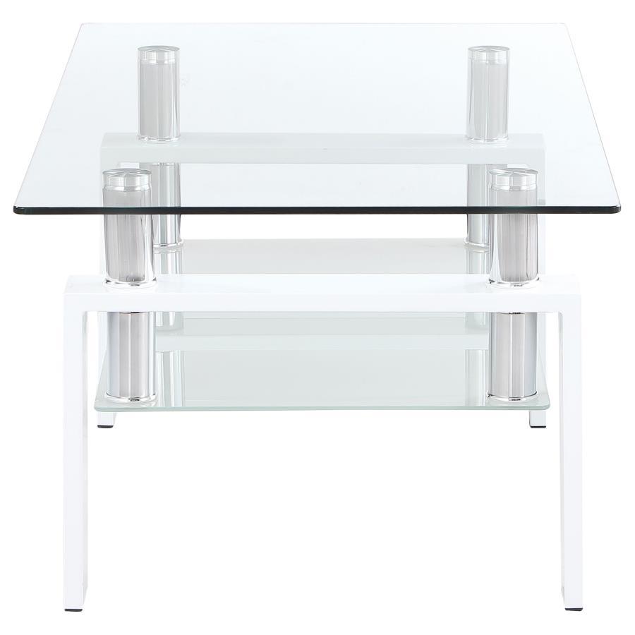 Dyer - 1-Shelf Rectangular Glass Top Table