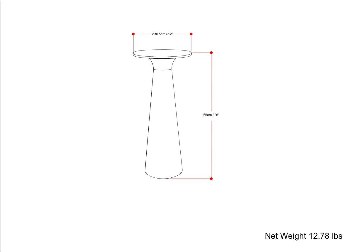 Nicollette - Side Table - Antique Brass by Simpli-Home | Bel Furniture