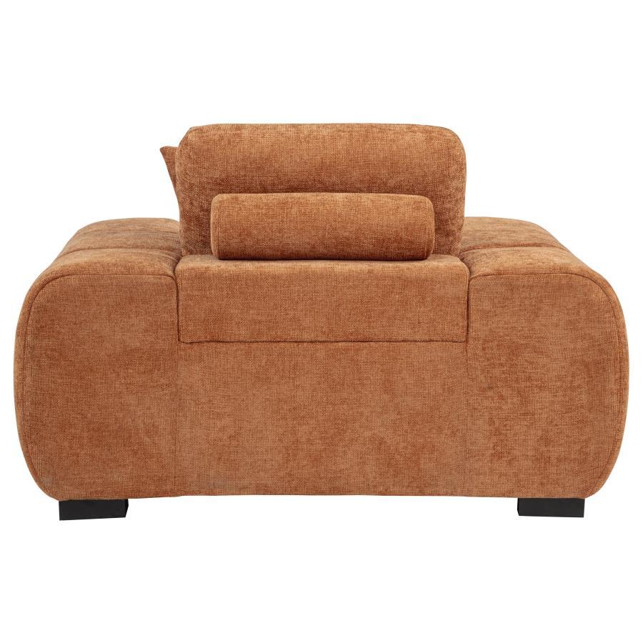 Octavia - Fabric Upholstered Track Arm Accent Chair