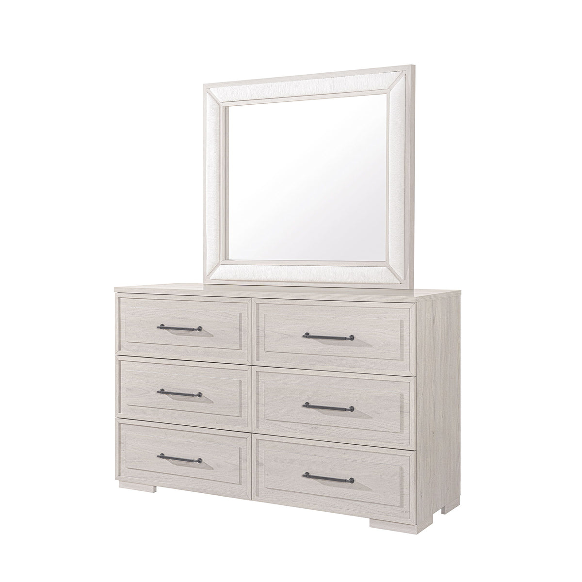 Ciara - Upholstered Mirror - Beige