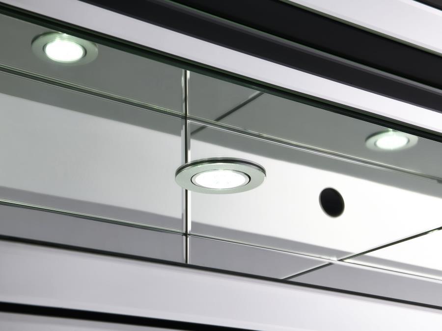 Melinda - 2-Door LED Mirrored Wine Storage Bar Cabinet - Silver by CoasterElevations | Bel Furniture