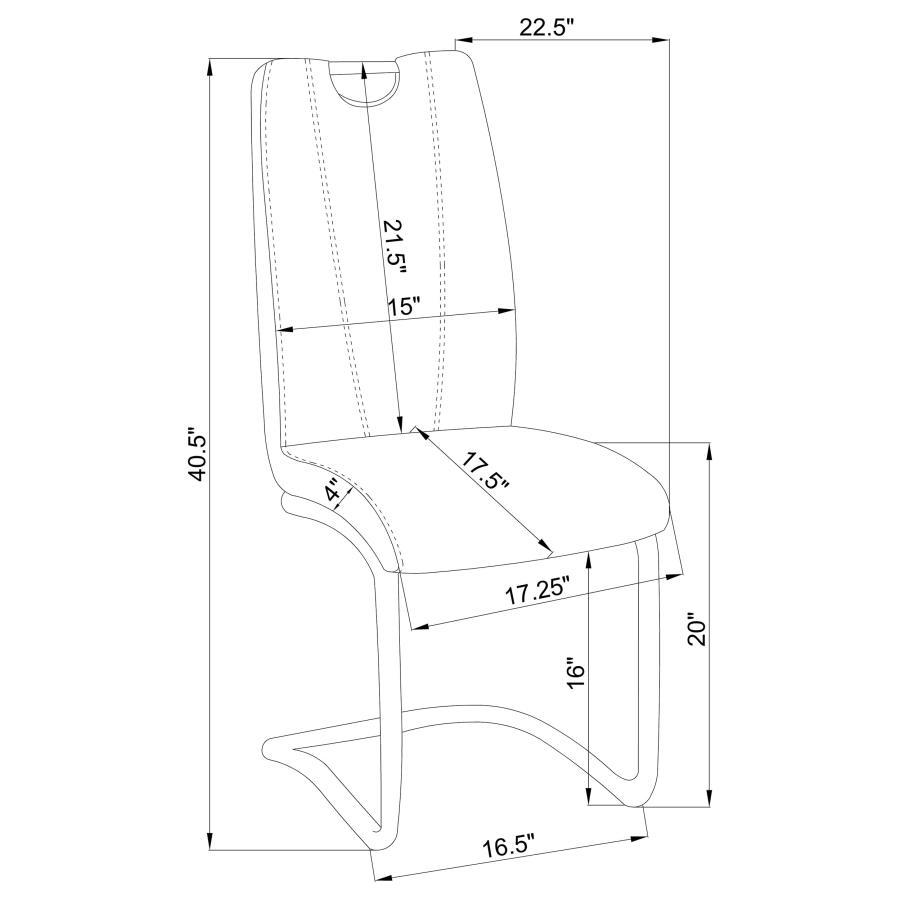Brooklyn - 5 Piece Rectangular Dining Set - White High Gloss by CoasterEssence | Bel Furniture