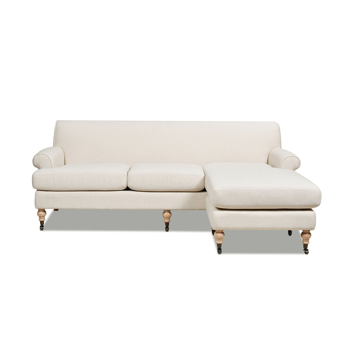 Alana - L-Shape Reversible Sectional Sofa - Light Beige by Jennifer Taylor Home | Bel Furniture