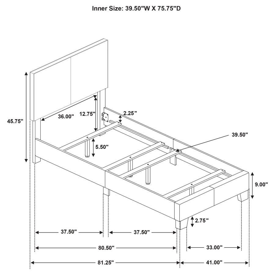 Dorian - Upholstered Panel Bed by CoasterEveryday | Bel Furniture