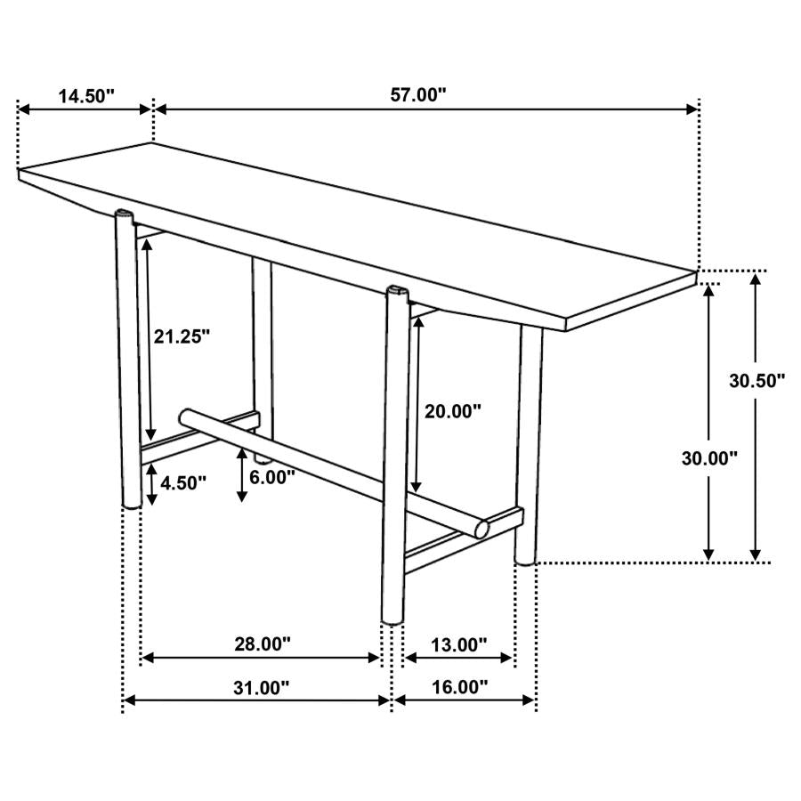 Darius - Solid Wood Entryway Console Table - Mango