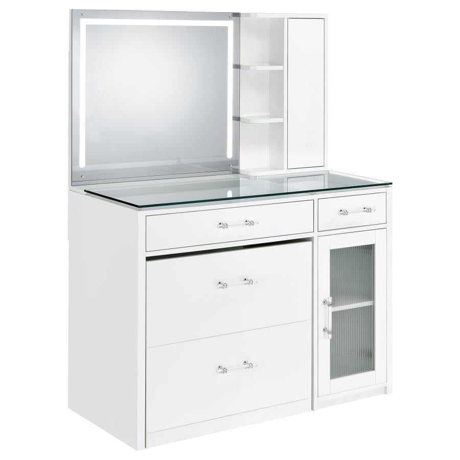 Flora - 2-Drawer Vanity Set With LED Mirror