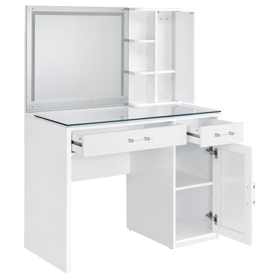 Flora - 2-Drawer Vanity Set With LED Mirror