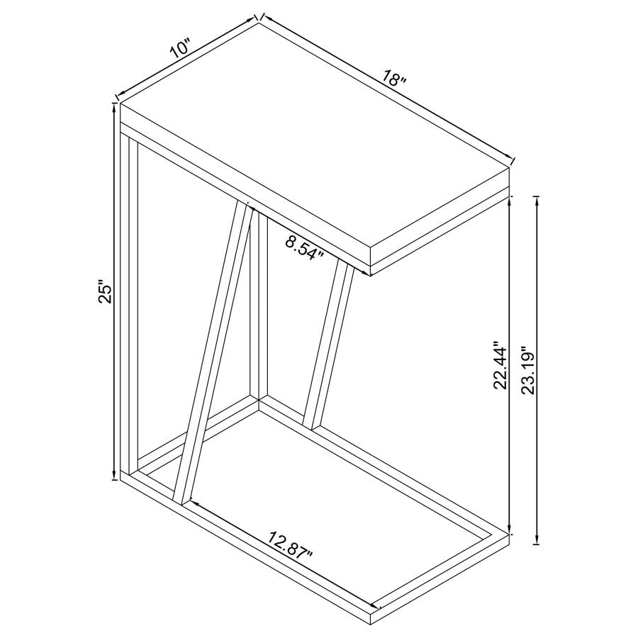 Sergio - Engineered Wood C-Shaped Side Table