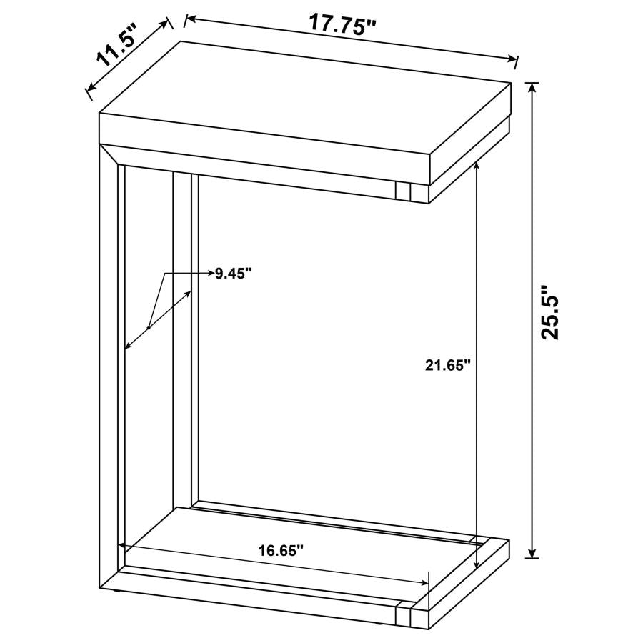 Beck - Engineered Wood C-Shape Sofa Side Table