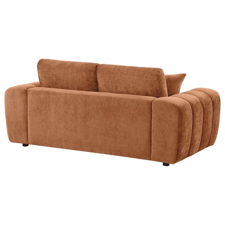 Burnett - Chenille Upholstered Wide Arm Loveseat