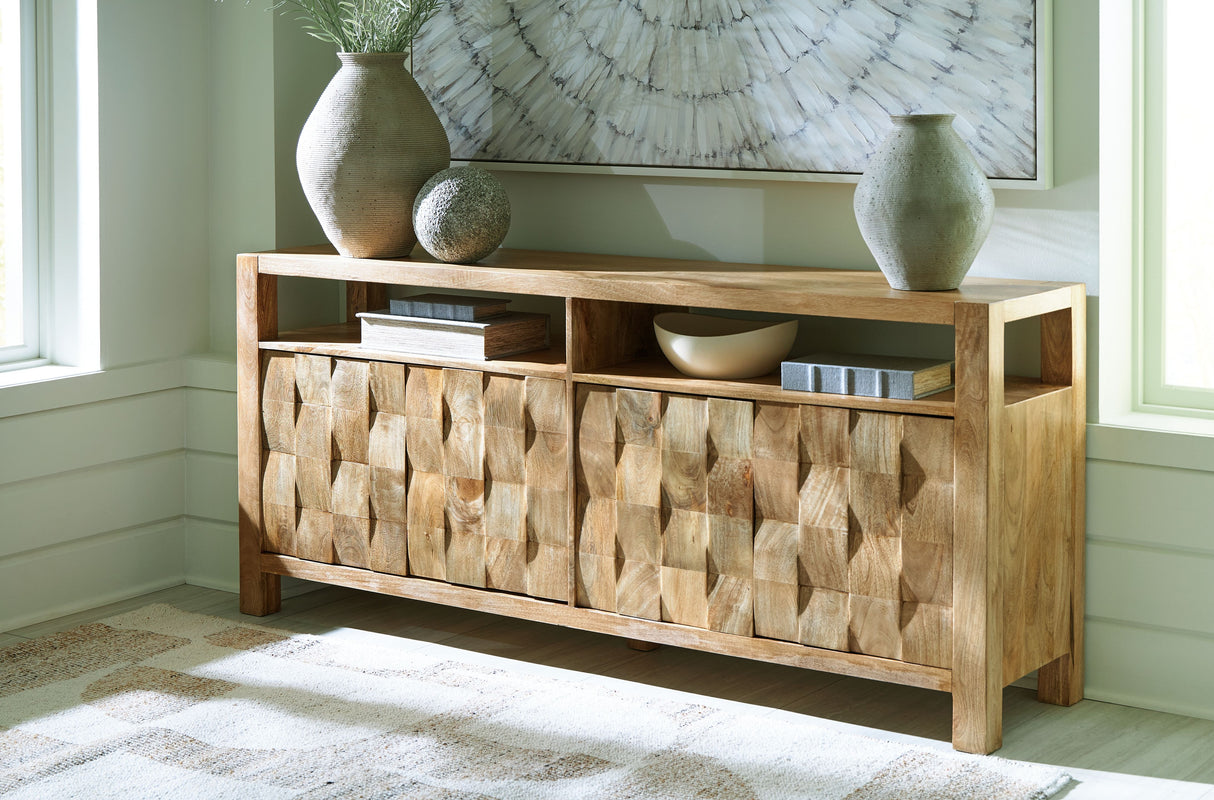 Hudwick - Natural Brown - Accent Cabinet by Signature Design by Ashley® | Bel Furniture
