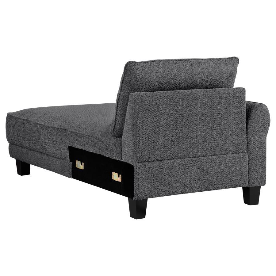 Caspian - Upholstered Curved Arm Chaise Sectional Sofa by Coaster Fine Furniture | Bel Furniture