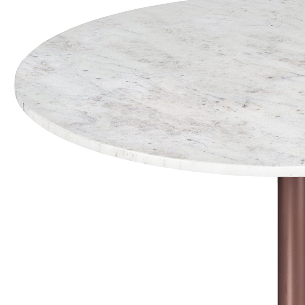 Osborne - Round Dining Table - White / Copper by Simpli-Home | Bel Furniture
