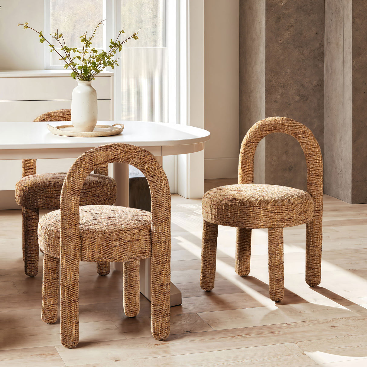 Penny - Round Arched Fully Upholstered Dining Side Chair (Set of 2)