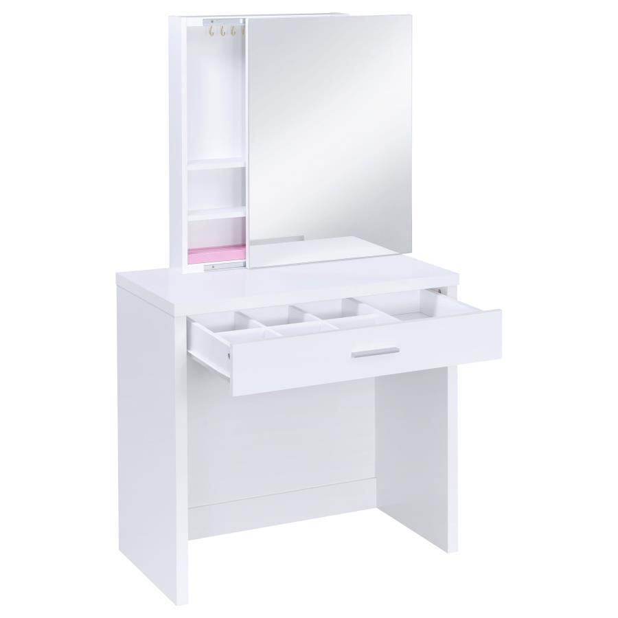 Harvey - 2-piece Vanity Set with Lift-Top Stool by CoasterEssence | Bel Furniture