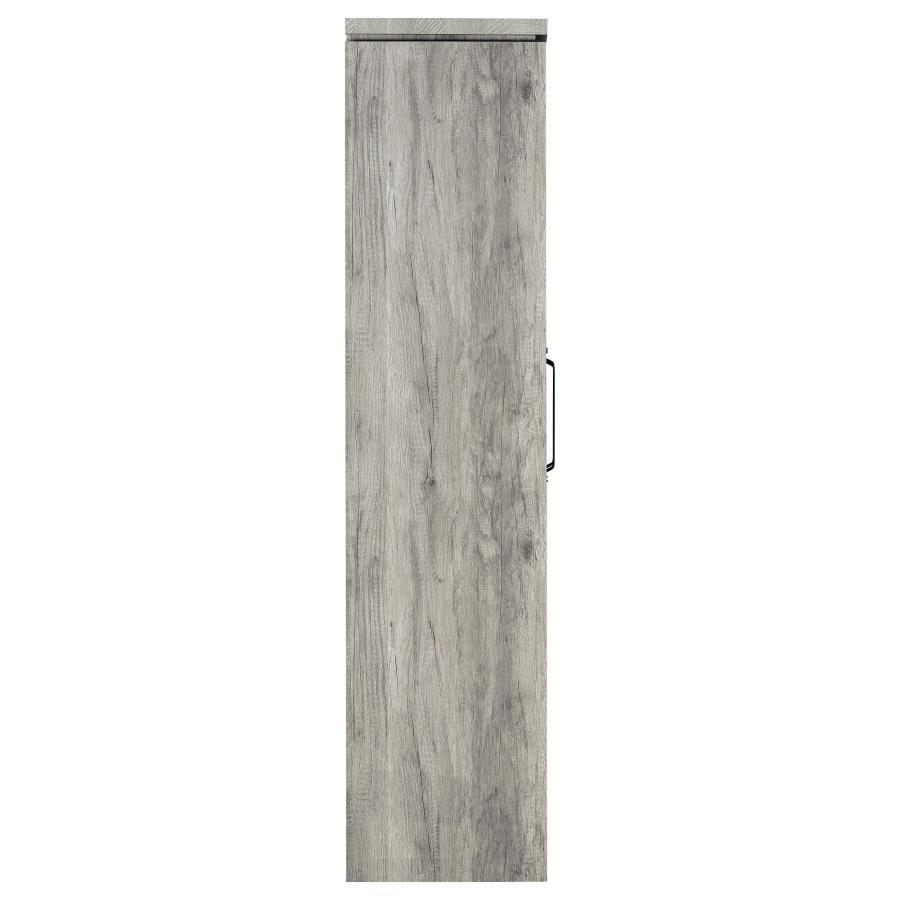 Alejo - 2 Door Engineered Wood Tall Cabinet - Gray Driftwood by CoasterEssence | Bel Furniture